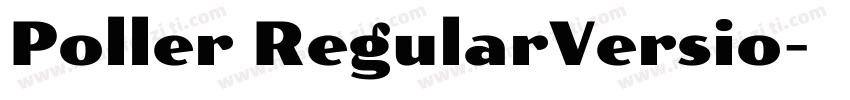 Poller RegularVersio字体转换